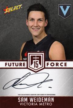 2015 Select Future Force - Red Signatures #FFRS32 Sam Weideman Front